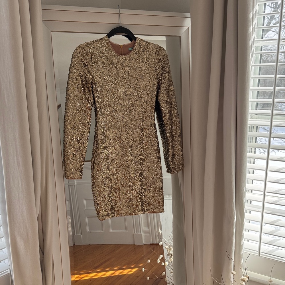 Kimchi Blue Shimmering Gold Sequin Dress